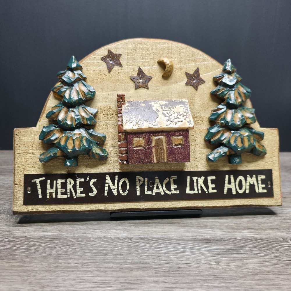 Vintage Wooden Country Wall Decor "There's No Place Like Home" Cabin Decor